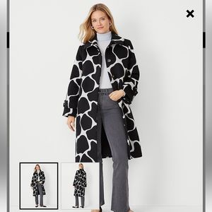 Giraffe Print Mac Coat - Ann Taylor; NWOT